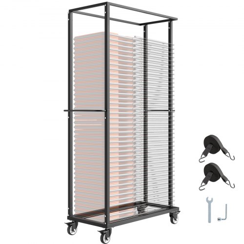 

VEVOR Carrito para Sillas Plegable con Ruedas para 60 Sillas Capacidad de 227 kg