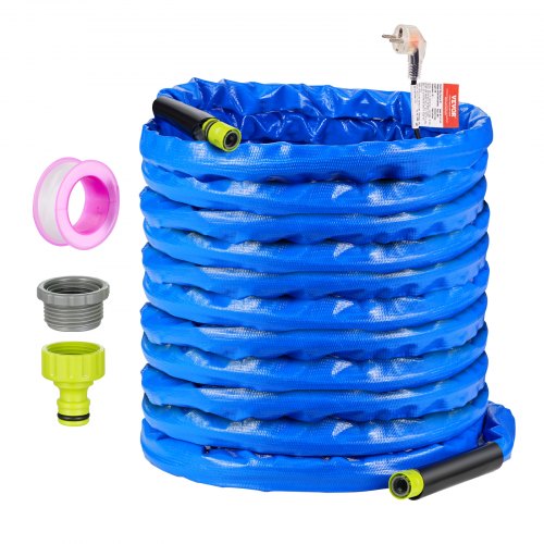 

VEVOR Manguera de Agua Caliente para Autocaravana 30,5 m, Manguera de Agua Potable Anticongelante hasta -42,7 ℃, con Tapa Ondulada, Autorregulable, Diámetro Interior 16 mm, Sin Plomo ni BPA