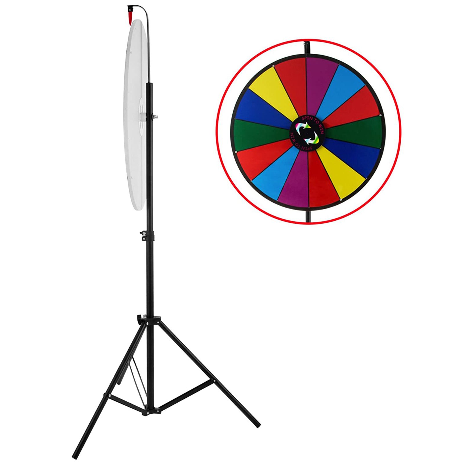 VEVOR VEVOR Rueda de Premio Mesa de Color 61 cm con Trípode Plegable