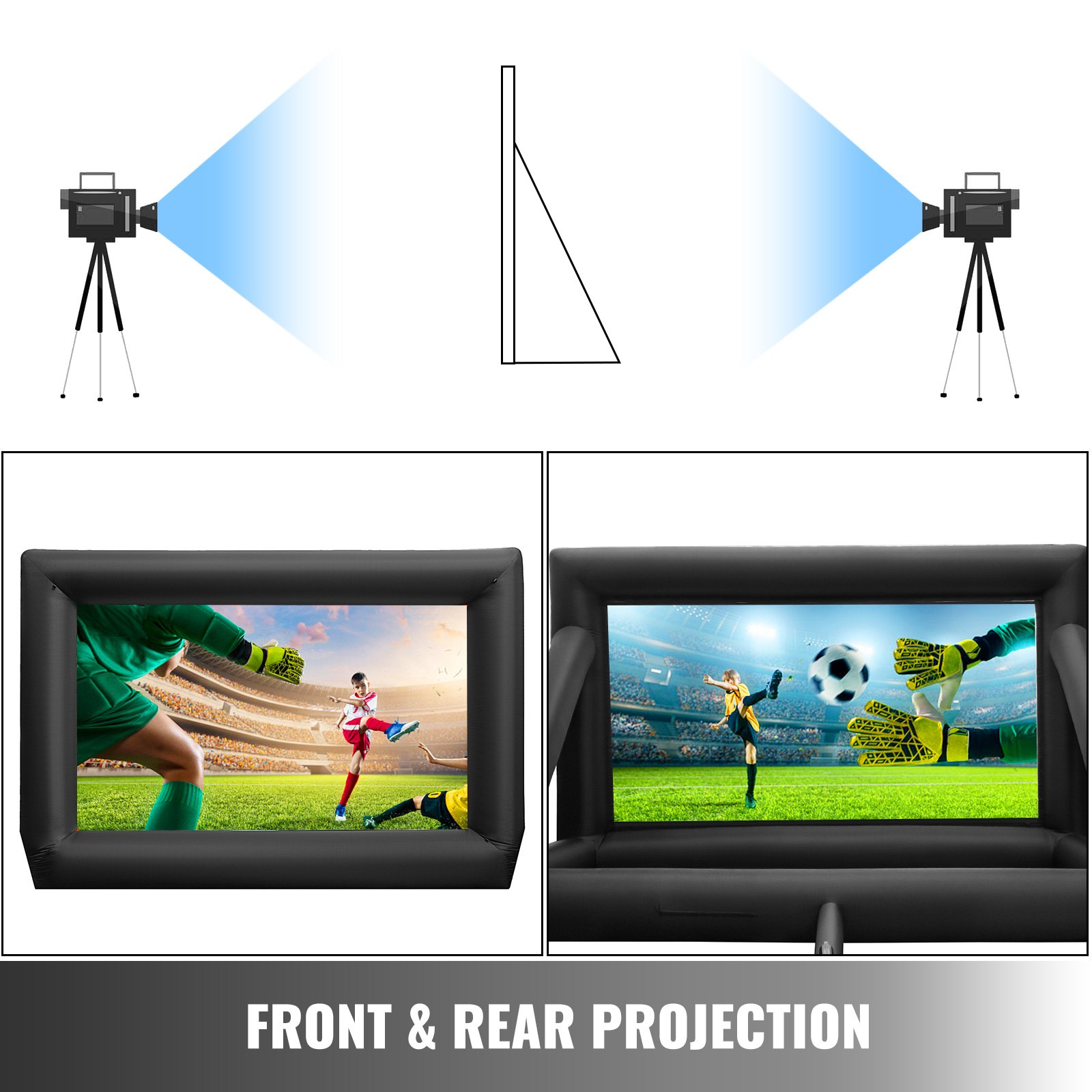VEVOR VEVOR Pantalla de Cine Inflable 6 x 4 m, Pantalla de Proyector ...