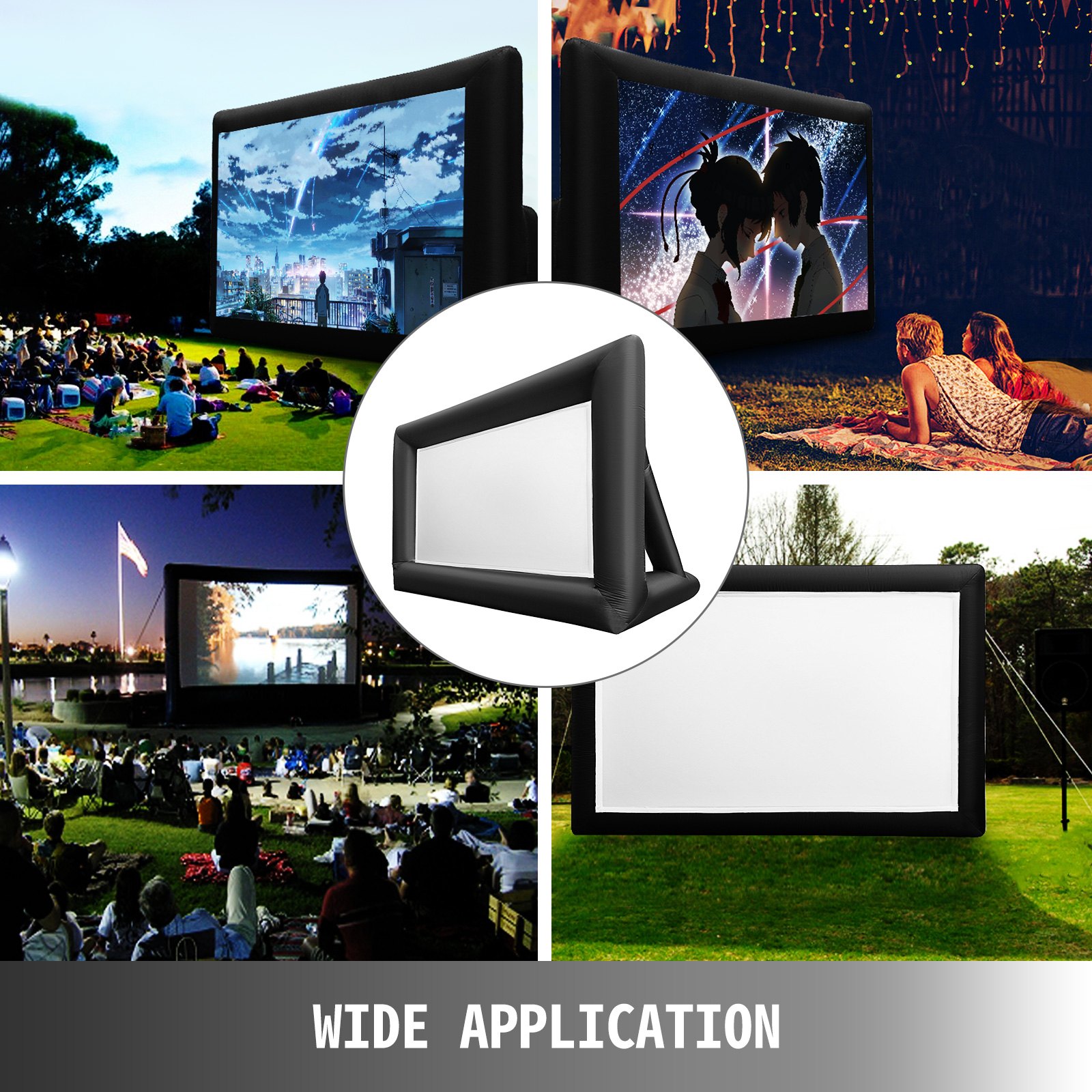 VEVOR VEVOR Pantalla de Cine Inflable 6 x 4 m, Pantalla de Proyector ...