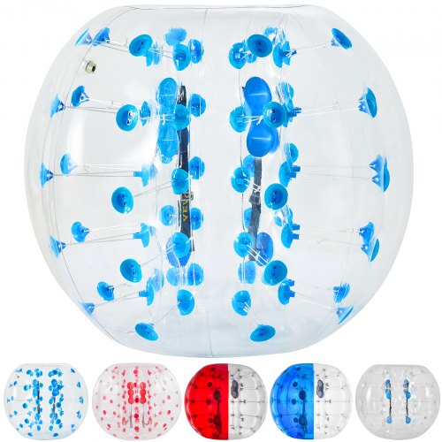 VEVOR Balle Gonflable en PVC Bubble de Pied Bumper Balle Zorb 1,2 m Point Bleu