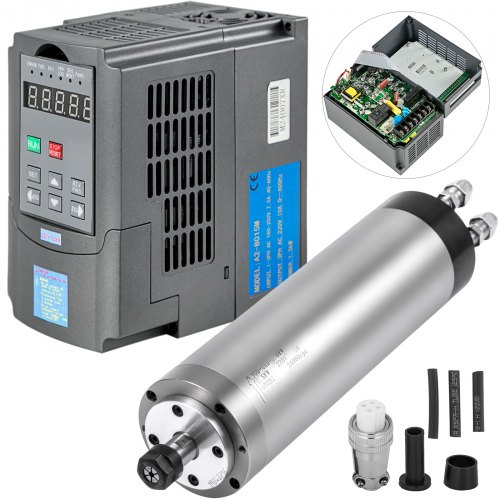 Vevor Moteur De Broche Refroidi à L'eau Cnc Convertisseur De Fréquence Vfd 1,5kw