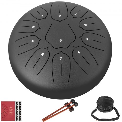 Vevor 10 Handpan Tambour Langue Tongue Drum 11 Notes Instrument De Percussion