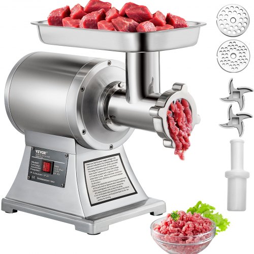 Commercial Stainless Steel 250kg/h Meat Grinder Blade Plate Sausage Stuffer FDA
