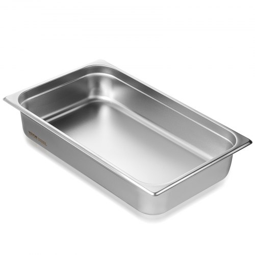 

VEVOR Bac Gastronorme GN 1/1 Récipient Inox pour Bain-marie 10,7 cm Profondeur