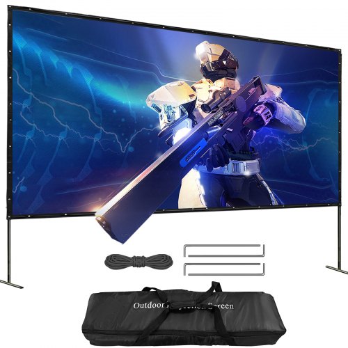 144 Inch 16:9 HD TV Outdoor& Indoor Folding Portable Movie Projector Screen Curtain Film