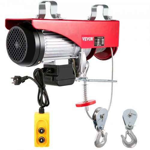 VEVOR Palan Électrique 400/800 KG, Treuil Palan à Chaine à Levier 1500 W, Outil de Levage de Matériaux de Construction 880/1760 LB avec Télécommande, pour Chariot Élévateur, Entrepôts, des Chantiers