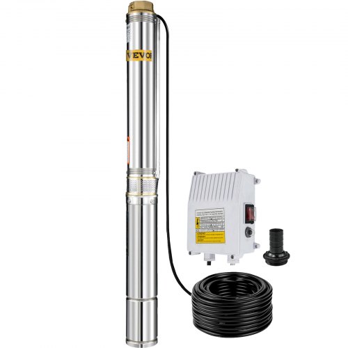 1.5kw Pompe De Puits Profond Submersible Avec Boîte De Contrôle Inox Max.129m