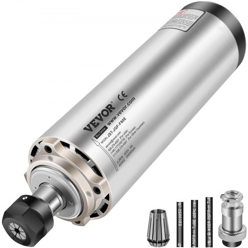 

VEVOR Moteur de Broche CNC Refroidissement par Air 2,2 kW Vitesse 12000-24000 tr/min Pince ER20 Quatre Roulements de Haute Qualité Faible Bruit Moteur pour Machine à Graver Convertisseur de Fréquence