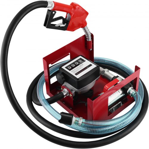 VEVOR Pompe à Huile Automatique 230 V, Pompe Gasoil Électrique 40 L/min, Pompe à Fioul 2800 tr/min, Pompes à Carburant Auto-Aspirant avec Débitmètre, Moteur Puissant