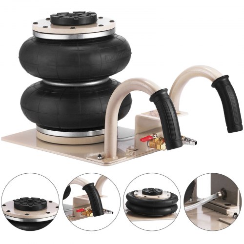 VEVOR Cric Pneumatique 30.5cm Pneumatique Lifter 2T Double Sac Air Jack pour Voiture Camion