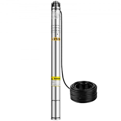 Pompe De Puits Profond Submersible 1000l/h 370w Pompe à Eau Immergée Acier Inox