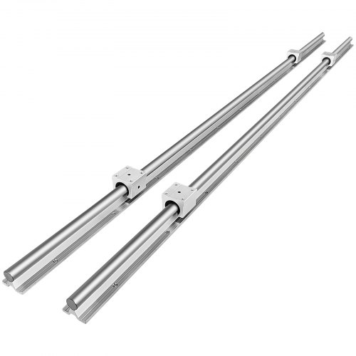 

VEVOR Miniature Rail Guidage Linéaire Guide SBR20-1800 mm 4 Blocs de Roulement SBR20UU 2 Arbres de Rail Guidage Linéaire Rail de Glissière pour Routeurs Cnc