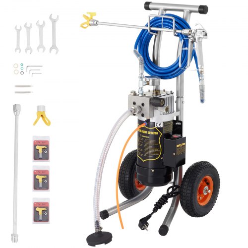 VEVOR Machine de Pulvérisation Pulvérisateur sans Air 3,5 HP 900 W Pistolet à Peinture 1,9 L/min Pul