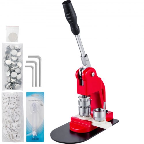 VEVOR Machine à Fabriquer des Badges 32 mm Presse à Badges avec 1000 Pièces de Boutons, Machine de C