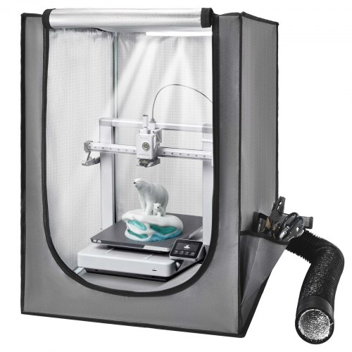 

VEVOR Caisson pour Imprimante 3D avec Ventilation, Enceinte Fermée pour Imprimante 3D en Tissu Oxford, Étanche à la Poussière et à l'Eau, Température Constante, LED, Compatible avec Photon Mono/Mars 3