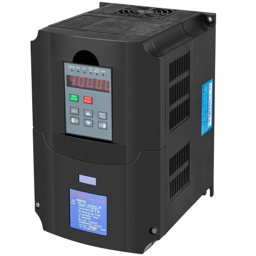 VEVOR Variateur de Fréquence 4KW 380V Contrôle de Vitesse Variable Convertisseur de Fréquence Moteur d'Inverseur Entraînement de Fréquence VDF