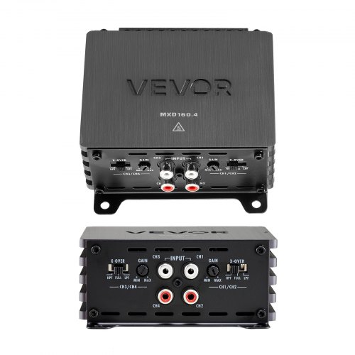 

VEVOR Amplificateur Audio Voiture, Ampli de Puissance à 4 Canaux Pontables, Classe D à Gamme Complète, Max. 4x110 W sous 4 ohms/4x160 W sous 2 ohms, Amplificateur Multicanal Stéréo pour SUV, MPV