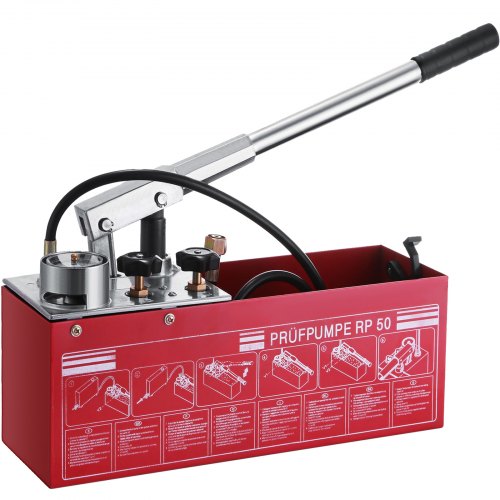 Pompe D'epreuve De Pression Manuelle 50 Bar 12L 50 Bar  726 PSI  Réservoir de 3 gallons 45ML 1/2
