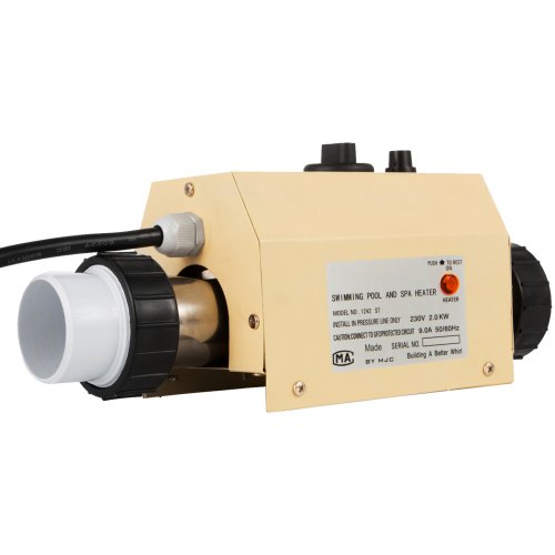 50mm Réchauffeur Electrique Pour Piscine Spa 2kw Maison Bath Hot Tub Thermostat