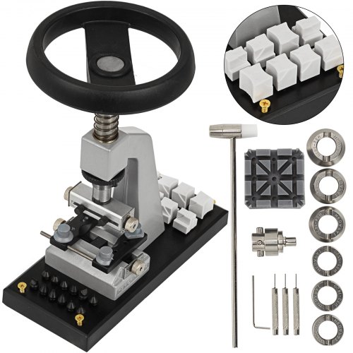 VEVOR Ouvre-Montre de Banc 5700 Ouvreur de Montres Cadre en Fonte Outils de Réparation de Montres 3 kg Ensemble d'Outils d'Horloger 0,6~2,2cm Ouvrir et Fermer Librement pour Boîtier Étanche à Visser