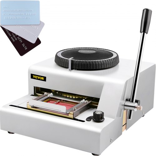 VEVOR Embosseuse de Carte Manuelle Machine à Embosser Carte Bancaire Petits et Grands Symboles Machine à Gaufrer Carte de Crédit 26 Lettres Majuscules 72 Caractères Codés Embossage Gaufrage Carte PVC