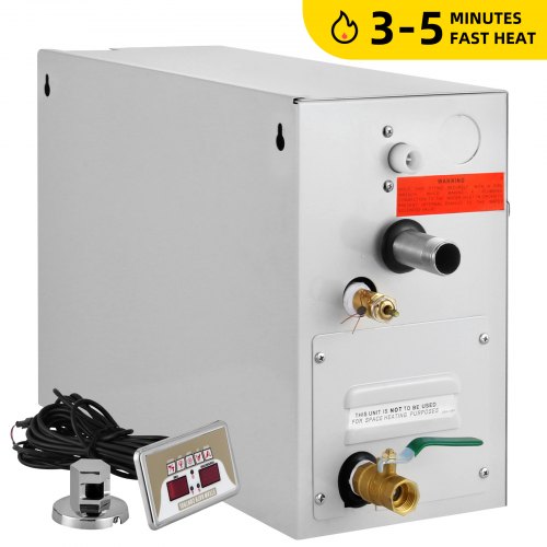 VEVOR Générateur de Vapeur Sauna 9 KW, Générateur de Vapeur Douche Bain 220V Maison 8.5 - 11.3 m3, G