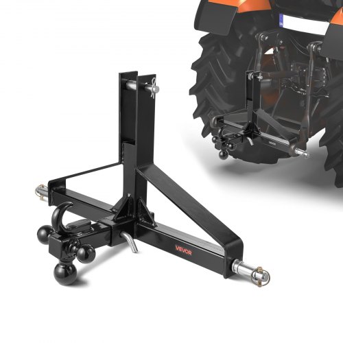 

VEVOR Attelage 3 Points avec Récepteur 5 cm, Fixation Rapide 3 Points, avec 3 Boules de Remorquage, Adaptateur Barre de Remorquage pour Effectuer Travaux Agricoles pour Plupart Tracteurs Attelage 5 cm