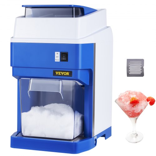 VEVOR Machine à Glace Pilée Commerciale 120 kg/h Broyeur à Glace Électrique 650 W Tête à 4 Lames en