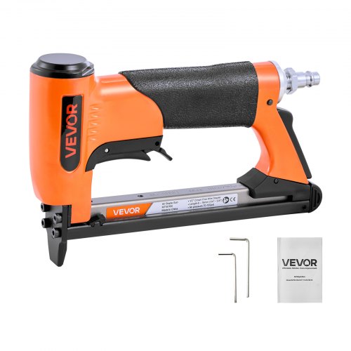 

VEVOR Agrafeuse Pneumatique, Calibre 20, Compatible avec Agrafes Fil Fin Série 50 Non Incluses de Largeur Couronne 12,8 mm de Longueur 6-16 mm, Capacité 110 PCS, pour Tapisserie, Menuiserie, Bricolage