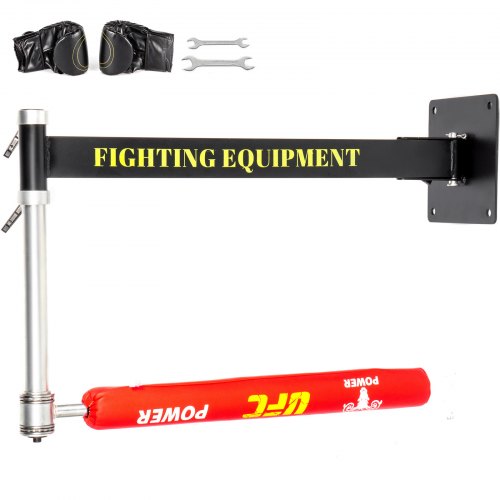 VEVOR Barre Rotative de Boxe 54 cm Cible de Boxe Rotatif 360° avec Support Mural 72 x 47 cm Baton Ma