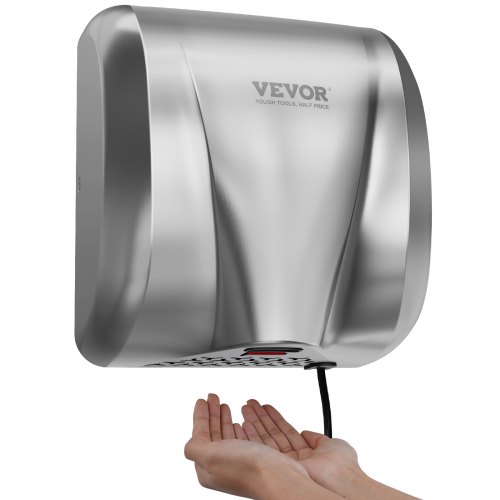 VEVOR Seche Main Électrique 1300 W Sèche-mains Automatique Commercial Robuste Acier Inoxydable Haute