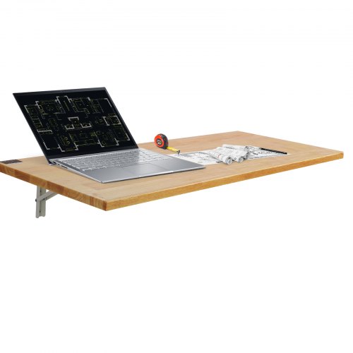 

VEVOR Table pliante flottante murale bureau d'ordinateur portable 1200 x 500 mm