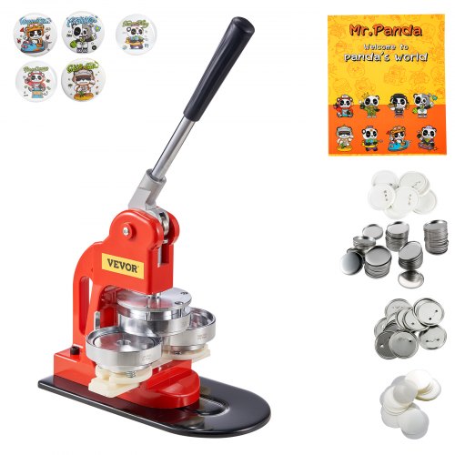 

VEVOR Machine à Badges de 75 mm Presse à Badge avec 500 Ensemble de Matériels Livre Magique et Coupe-Cercle Machine à Fabriquer des Badges en Fer et ABS Kit pour Personnalisation de Badge à Épingle