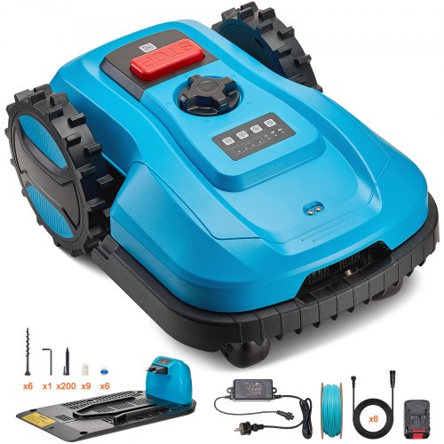 

VEVOR Tondeuse Gazon Robot pour Pelouse 500 m² 20 V 4 Ah Contrôle par APP Bleu