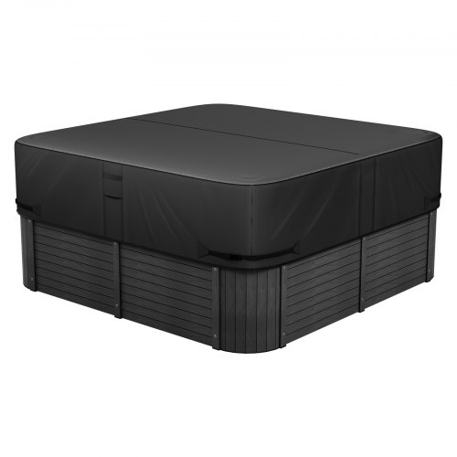 

VEVOR Housse de protection pour spa extérieur, 1930 x 1930 x 508 mm, couverture pour spa, résistante aux intempéries et à l'eau, tissu Oxford 600D robuste et résistance à la déchirure 950N, noir