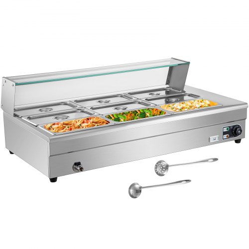 Vevor Chauffe-plats électrique Buffet Server Chafing Dish Bain-marie X 9 1500w