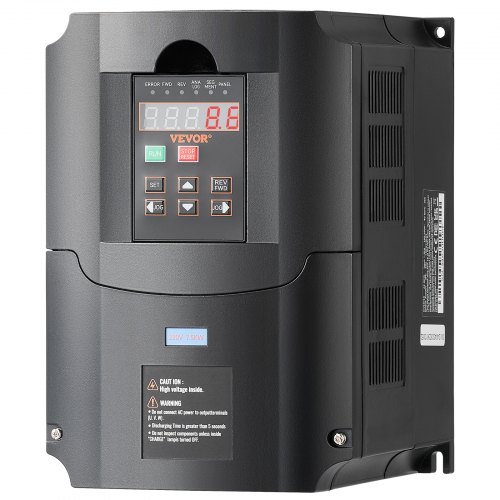 

VEVOR Variateur de fréquence, 7,5 kW, entraînement à fréquence variable, 35 A, entrée monophasée ou triphasée 40-60 Hz vers sortie triphasée 0-400 Hz VFD pour moteur de broche CNC contrôle de vitesse