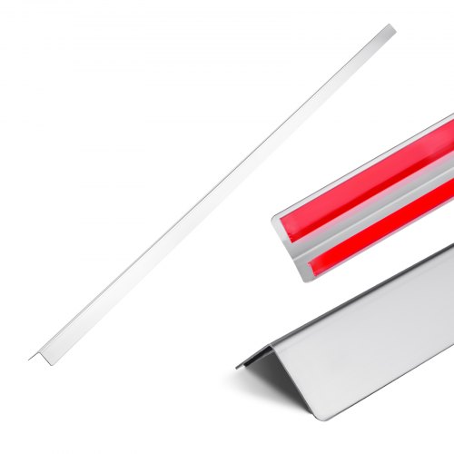 

VEVOR Cornière Protection d'Angle Murale en Acier Inoxydable 38 x 38 x 2436 mm Lot de 10 Angle 90° avec Ruban Adhésif, Protection Contre les Chocs pour Mur de Salon, Cuisine, Bureau, Espaces Publics