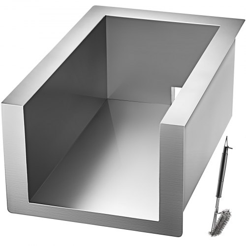 Vevor Cuisine Extérieure Base Inox Bbq Encastrable Grill Gaz 2 Brûleurs 37x58cm