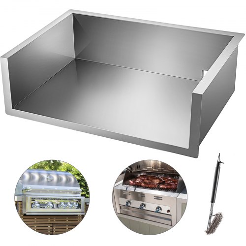 Vevor Cuisine Extérieure Bbq Base Inox Encastrable Grill Gaz 5 Brûleurs 105x58cm