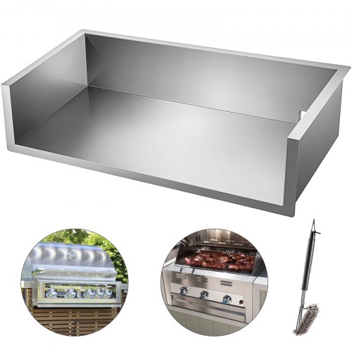Vevor Cuisine Extérieure Base Inox Barbecue Bbq Encastrable Grill à Gaz 119x58cm
