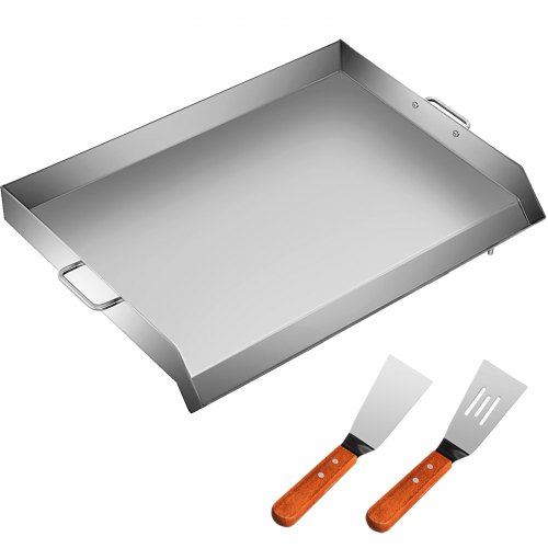 Plaque de Cuisson en Inox Plancha 91x56 cm Poêle Grill Barbecue Pizza Camping