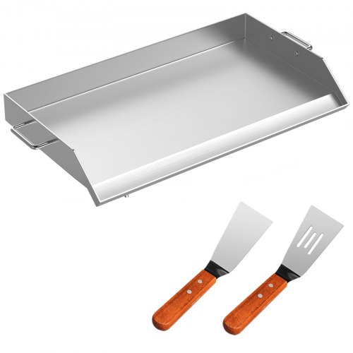 VEVOR Plancha Inox Barbecue à Charbon de Bois Plaque de Cuisson en Acier Inoxydable 91x56cm Plaque F