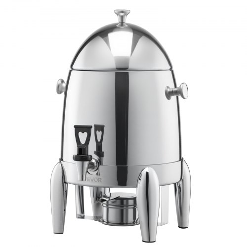 

VEVOR Distributeur de Boissons 12 L, Fontaine à Eau Chaude et Froide en Acier Inoxydable, avec Brûleur à Alcool, Robinet et Tube à Glaçons, Distribution de Thé, Restaurants Hôtels Cafés Fêtes