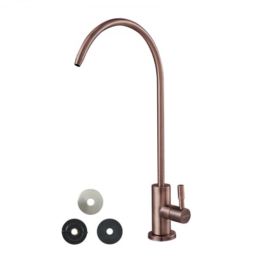 

VEVOR Robinet d'eau potable sans plomb en acier inoxydable, robinet à osmose inverse avec valve en laiton massif, antirouille et durable, pour cuisine, comptoir de bar, café, couleur bronze antique