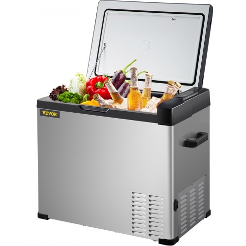 VEVOR Glacière Voiture 50 L Glacière Congélateur Portable 650 x 375 x 497 mm Mini Frigo Voiture - 20 °C - 20 °C Contrôle Précis Réfrigération Rapide pour Profiter d'Aliments Frais et Boissons Fraîches