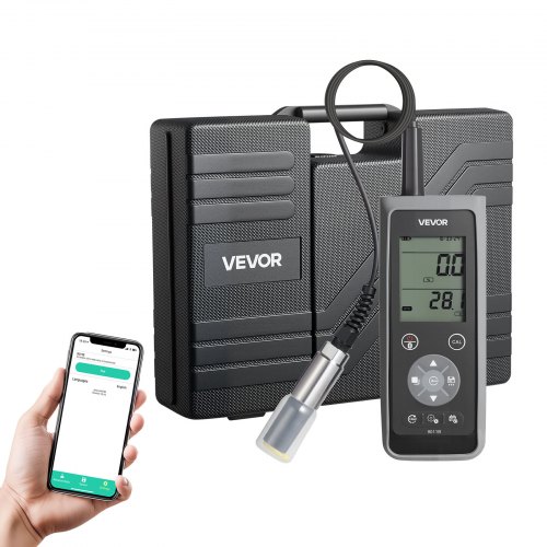 

VEVOR Compteur d'Oxygène Dissous Plage de Mesure 0,0-50,0 mg/L, Kit de Test d'Oxygène Dissous Portable avec Câble d'Électrode 4 m, Transfert de Données Bluetooth/USB, Stockage de 750 Données, Bassin