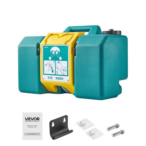 

VEVOR Station de Lavage Oculaire d'Urgence, 30 L, Station de Rinçage Yeux Portable Murale ou Montage sur Surface Plane Premiers Secours, pour Laboratoires, Usines, Écoles, Chantiers Construction, Vert